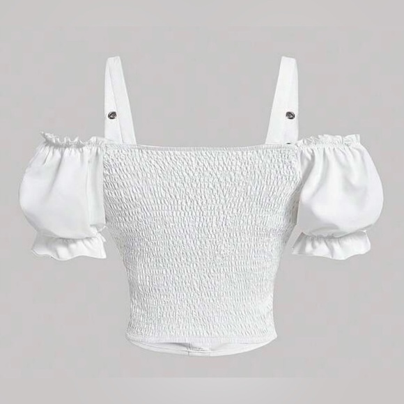 SHEIN White Off-Shoulder Blouse - Picture 3 of 6